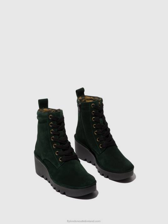 Lace-up Ankle Boots BIAZ329 Women V00W105 GREEN FOREST Fly London