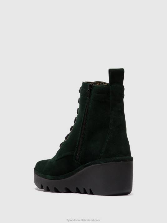 Lace-up Ankle Boots BIAZ329 Women V00W105 GREEN FOREST Fly London