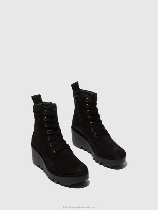 Lace-up Ankle Boots BIAZ329 Women V00W211 OILSUEDE BLACK Fly London