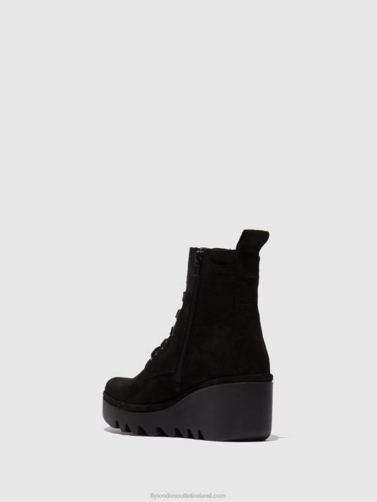 Lace-up Ankle Boots BIAZ329 Women V00W211 OILSUEDE BLACK Fly London