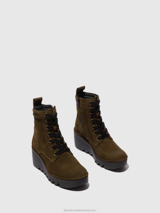 Lace-up Ankle Boots BIAZ329 Women V00W212 OILSUEDE SLUDGE Fly London