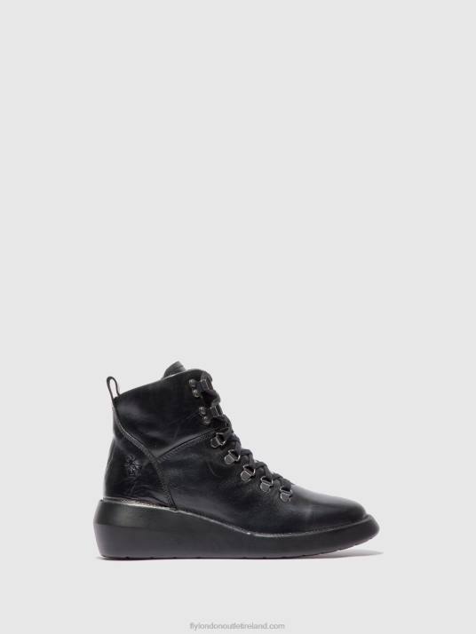Lace-up Ankle Boots BIKA501 Women V00W205 RUG BLACK Fly London