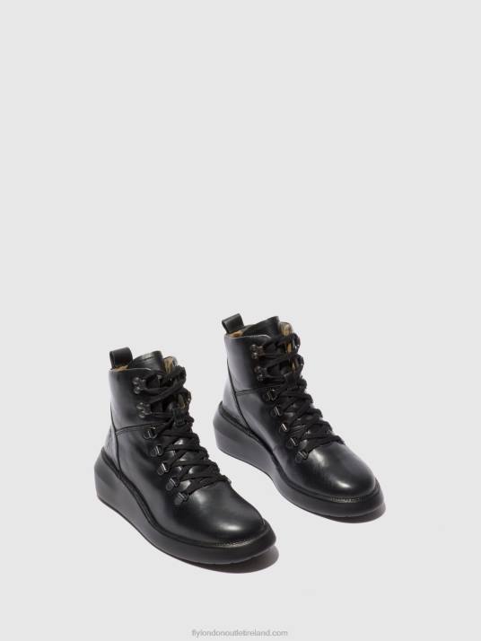 Lace-up Ankle Boots BIKA501 Women V00W205 RUG BLACK Fly London