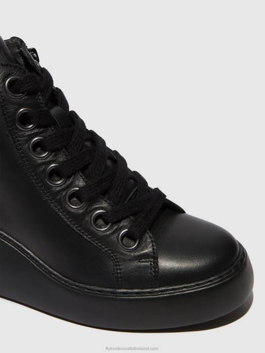 Lace-up Ankle Boots DICE468 Women V00W108 BLACK (BLACK SOLE) Fly London