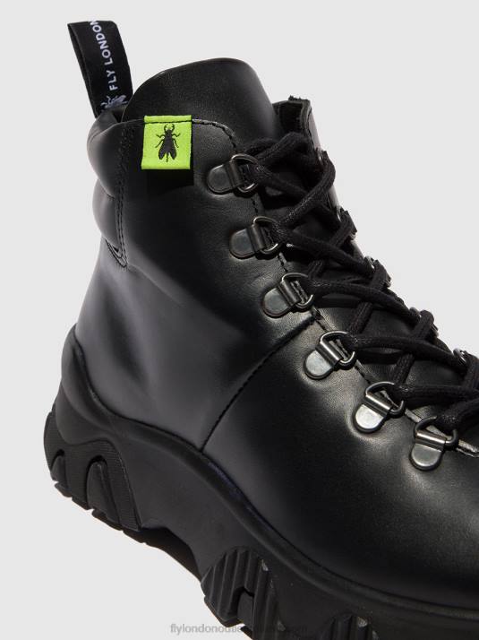 Lace-up Ankle Boots FIGA887 Women V00W166 TUNDER BLACK Fly London