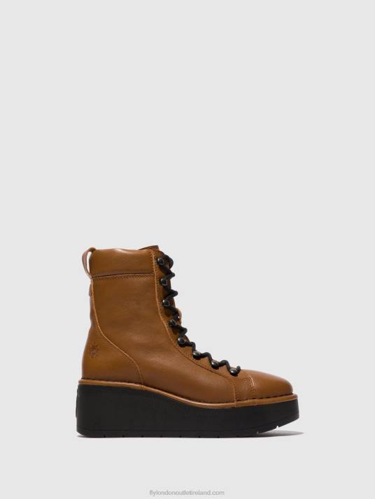 Lace-up Ankle Boots HAND247 Women V00W103 CUOIO Fly London