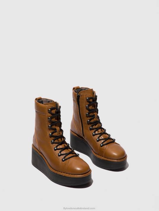Lace-up Ankle Boots HAND247 Women V00W103 CUOIO Fly London