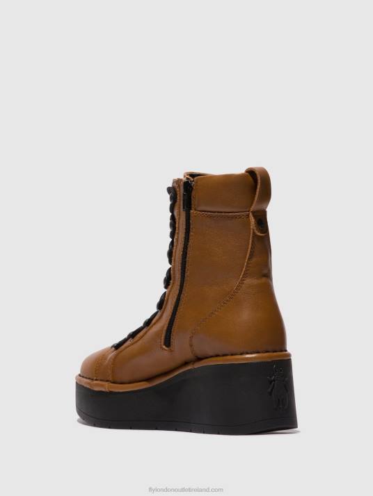 Lace-up Ankle Boots HAND247 Women V00W103 CUOIO Fly London