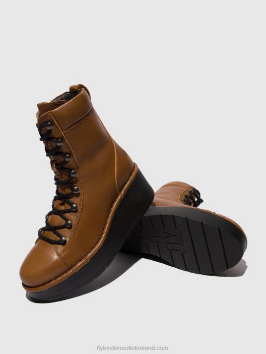 Lace-up Ankle Boots HAND247 Women V00W103 CUOIO Fly London