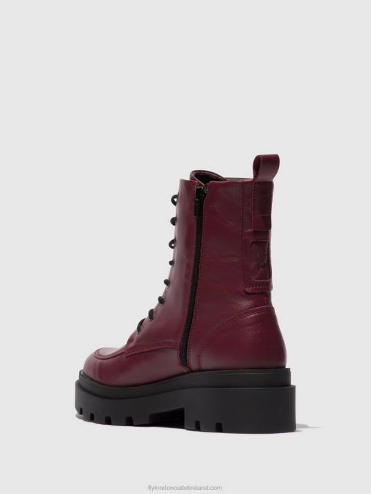 Lace-up Ankle Boots JAYE878 Women V00W97 WINE Fly London
