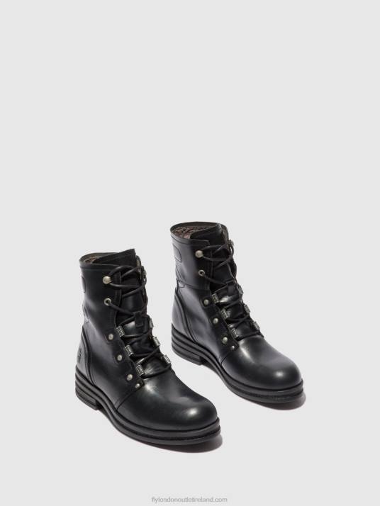 Lace-up Ankle Boots KNOT792 Women V00W197 RUG BLACK Fly London