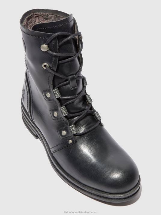 Lace-up Ankle Boots KNOT792 Women V00W197 RUG BLACK Fly London