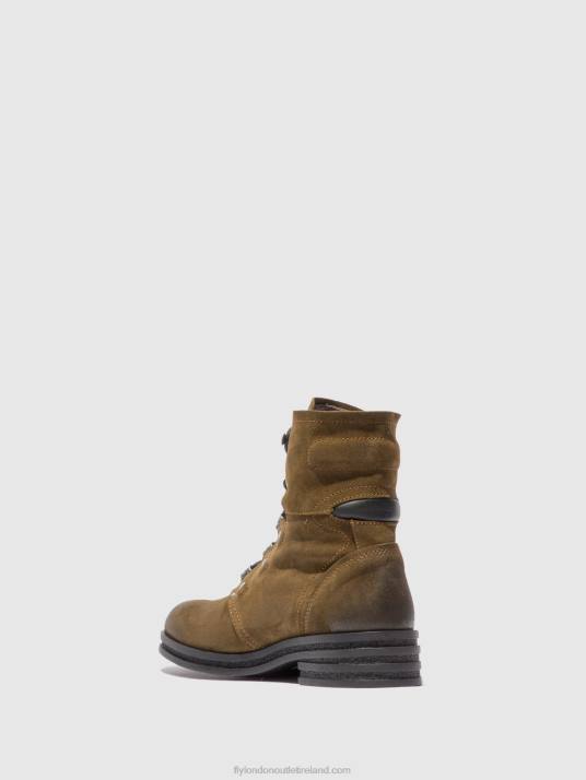 Lace-up Ankle Boots KNOT792 Women V00W202 OILSUEDE SLUDGE Fly London