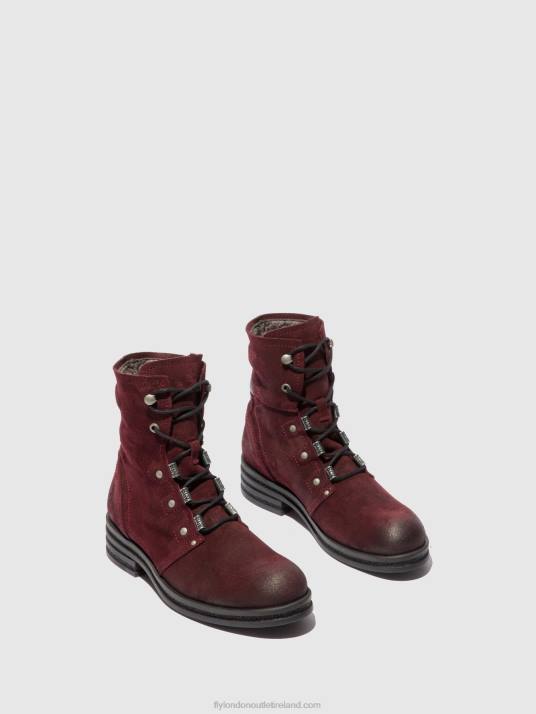 Lace-up Ankle Boots KNOT792 Women V00W203 OILSUEDE WINE Fly London
