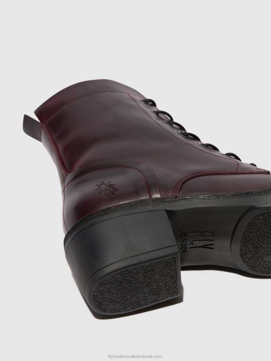 Lace-up Ankle Boots MILU044 Women V00W100 WINE Fly London