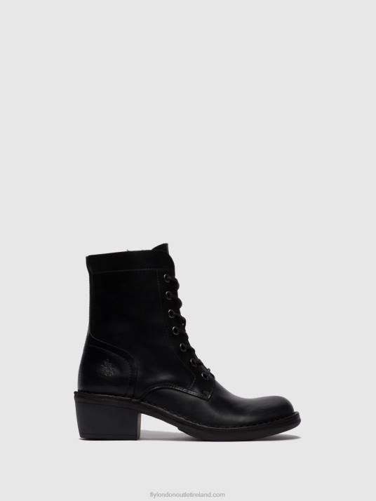Lace-up Ankle Boots MILU044 Women V00W252 RUG BLACK Fly London