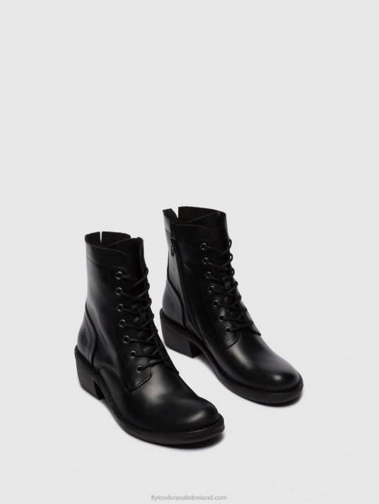 Lace-up Ankle Boots MILU044 Women V00W252 RUG BLACK Fly London
