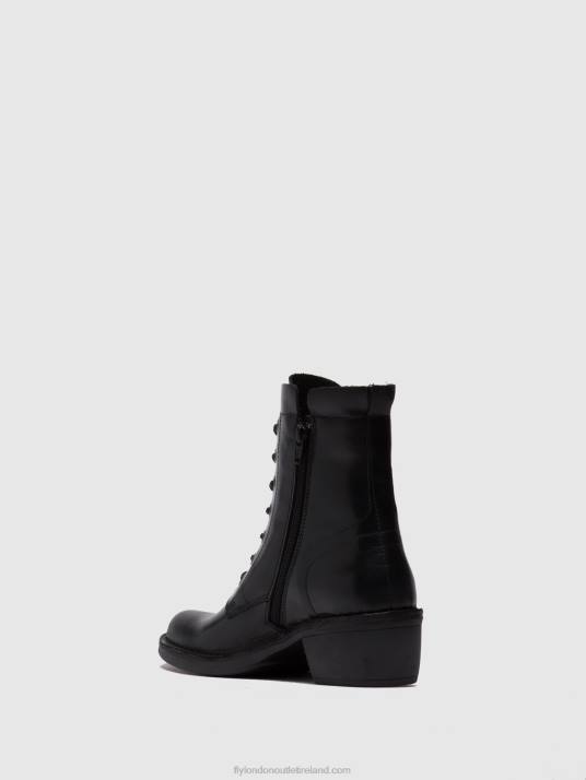 Lace-up Ankle Boots MILU044 Women V00W252 RUG BLACK Fly London
