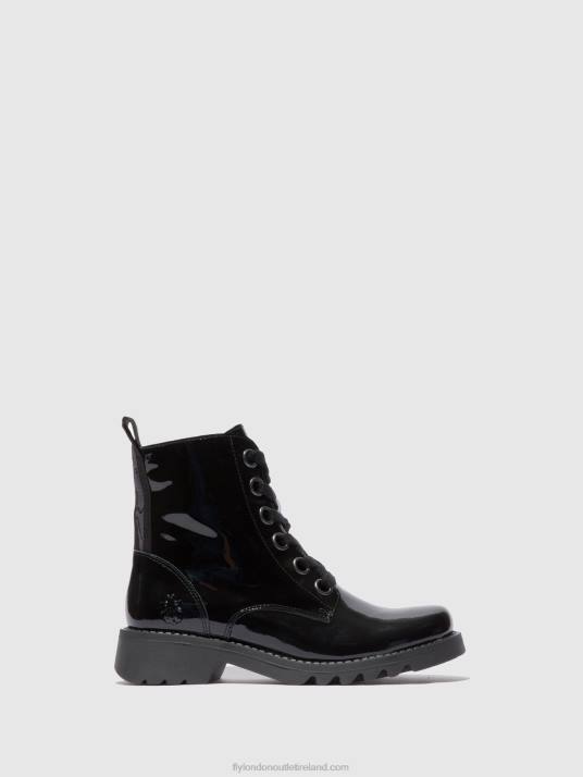 Lace-up Ankle Boots RAGI539 Women V00W175 ATLANTIS BLACK (BLACK SOLE) Fly London