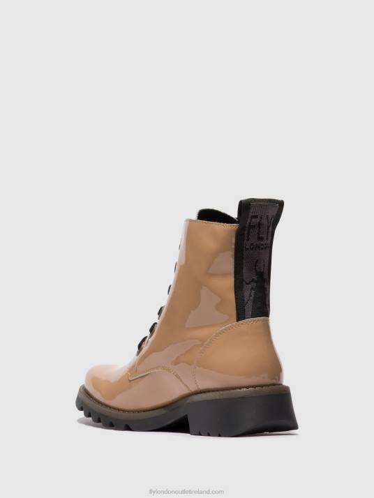 Lace-up Ankle Boots RAGI539 Women V00W95 CAPUCCINO (BLACK SOLE) Fly London