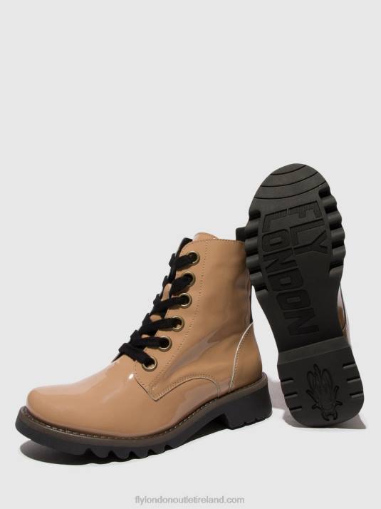 Lace-up Ankle Boots RAGI539 Women V00W95 CAPUCCINO (BLACK SOLE) Fly London