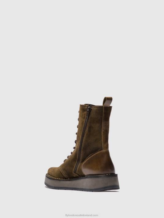 Lace-up Ankle Boots RAMI043 Women V00W176 OILSUEDE/RUG SLUDGE/OLIVE Fly London