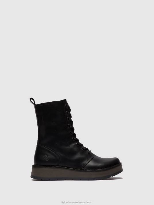 Lace-up Ankle Boots RAMI043 Women V00W250 RUG BLACK Fly London