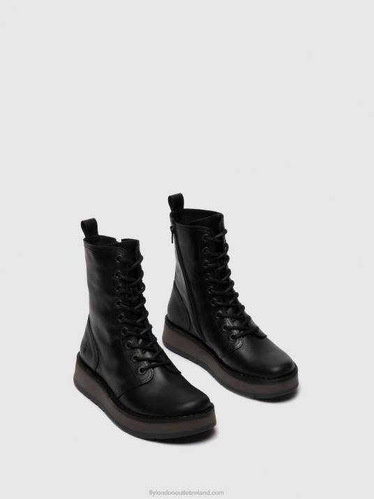 Lace-up Ankle Boots RAMI043 Women V00W250 RUG BLACK Fly London