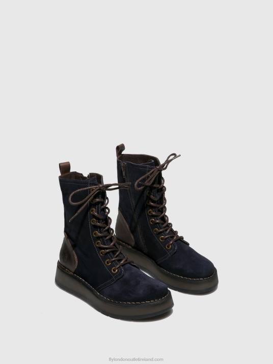 Lace-up Ankle Boots RAMI043 Women V00W258 OILSUEDE/RUG NAVY/DK.BROWN Fly London