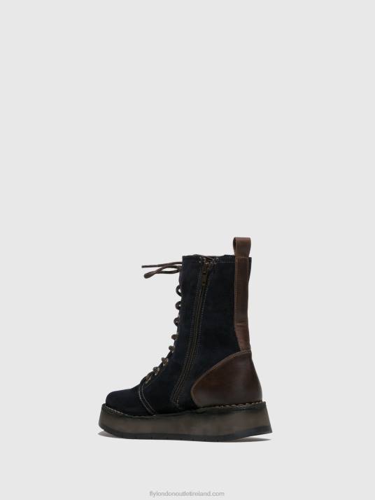 Lace-up Ankle Boots RAMI043 Women V00W258 OILSUEDE/RUG NAVY/DK.BROWN Fly London