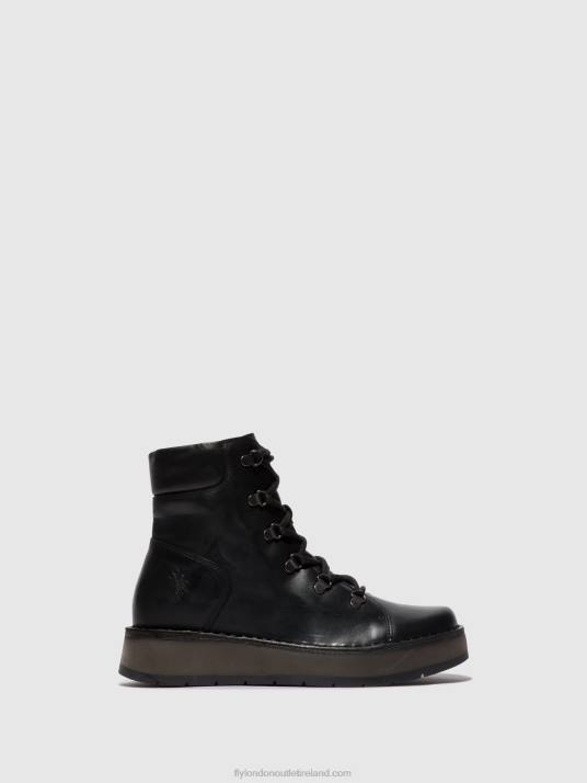 Lace-up Ankle Boots ROXY094 Women V00W87 BLACK Fly London