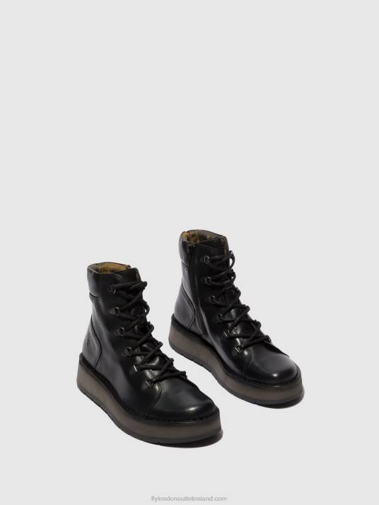 Lace-up Ankle Boots ROXY094 Women V00W87 BLACK Fly London