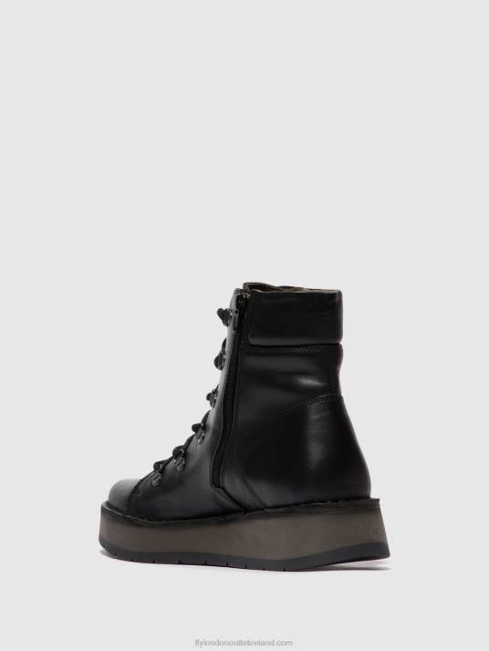 Lace-up Ankle Boots ROXY094 Women V00W87 BLACK Fly London