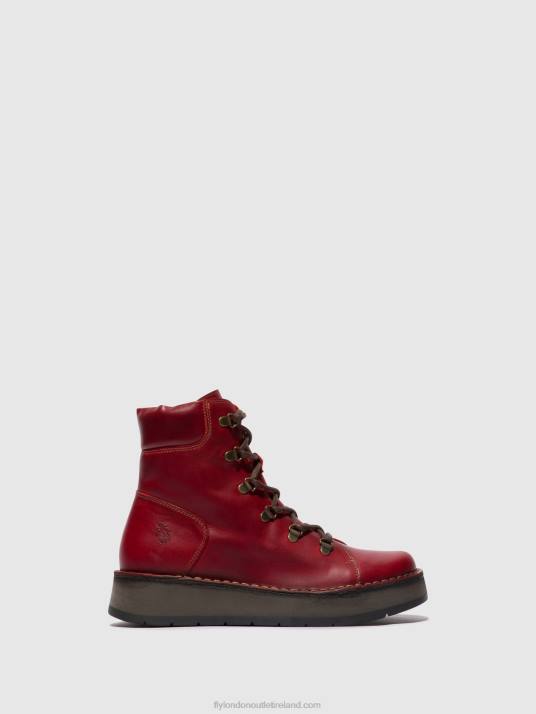 Lace-up Ankle Boots ROXY094 Women V00W90 RED Fly London