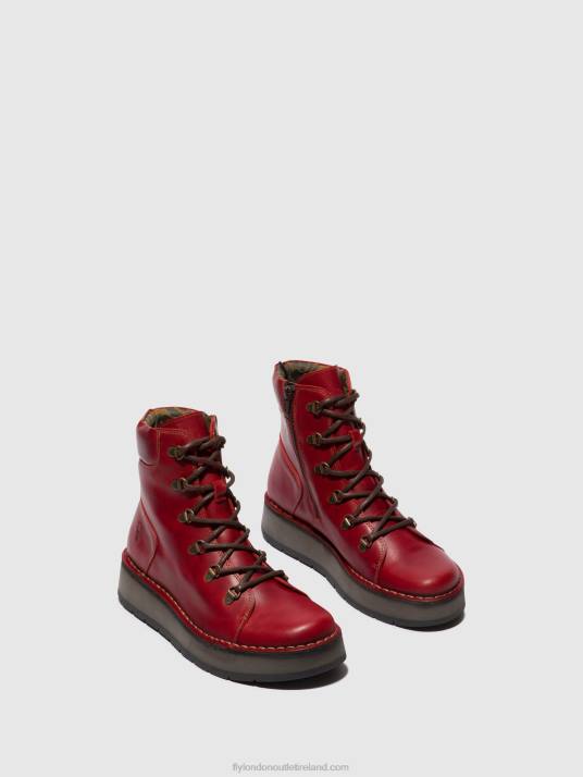 Lace-up Ankle Boots ROXY094 Women V00W90 RED Fly London