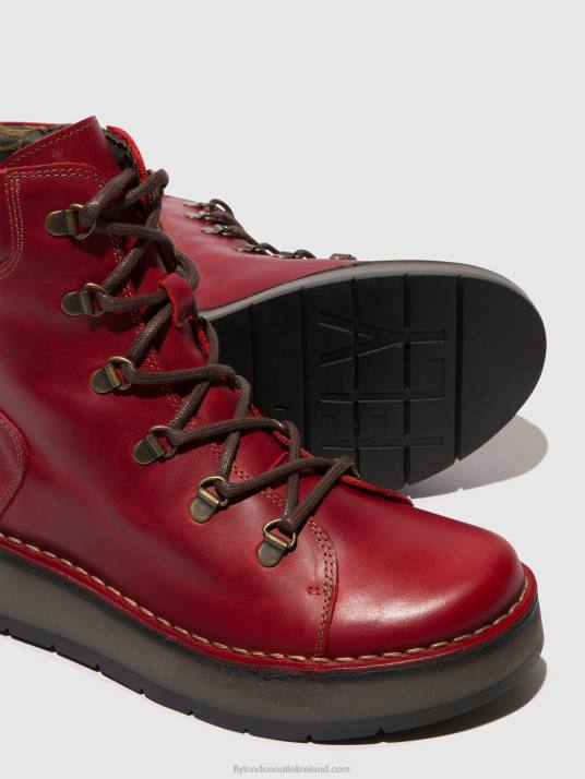 Lace-up Ankle Boots ROXY094 Women V00W90 RED Fly London