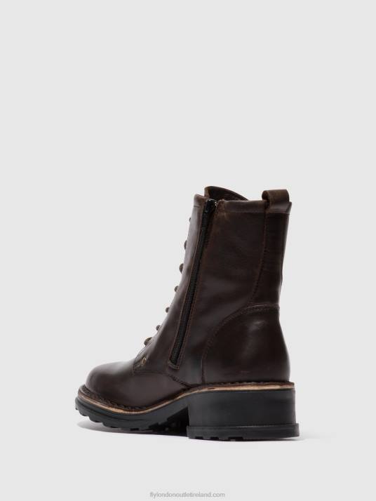 Lace-up Ankle Boots THOR035 Women V00W245 RUG DK. BROWN Fly London