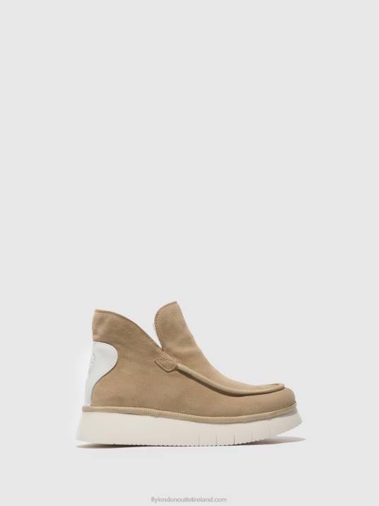 Round Toe Ankle Boots COZE348 Women V00W168 SUEDE/RUG CREME Fly London
