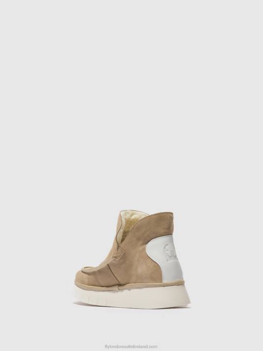 Round Toe Ankle Boots COZE348 Women V00W168 SUEDE/RUG CREME Fly London