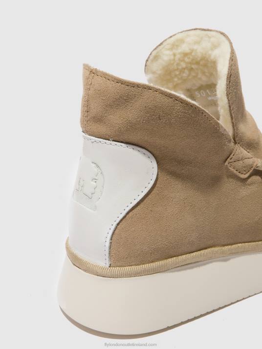 Round Toe Ankle Boots COZE348 Women V00W168 SUEDE/RUG CREME Fly London