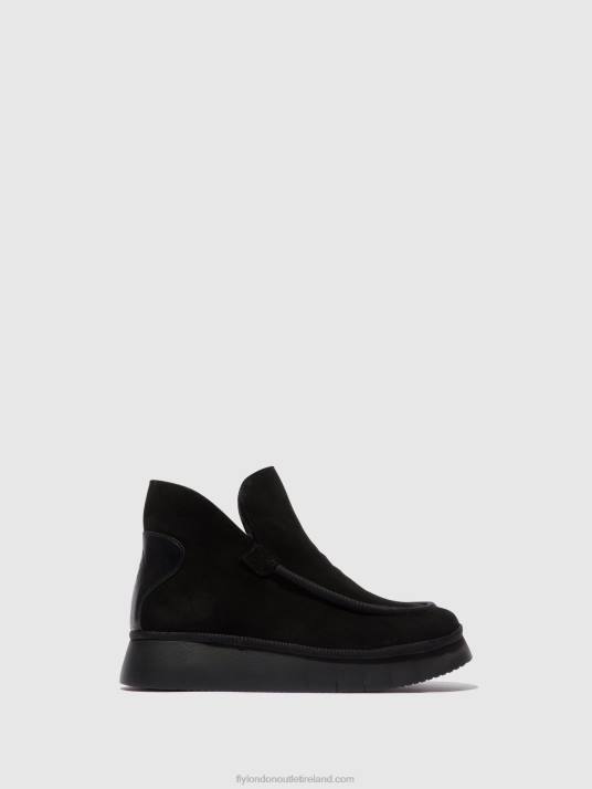 Round Toe Ankle Boots COZE348 Women V00W82 BLACK Fly London
