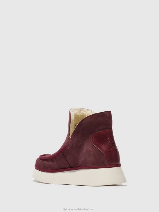 Round Toe Ankle Boots COZE348 Women V00W83 PURPLE Fly London