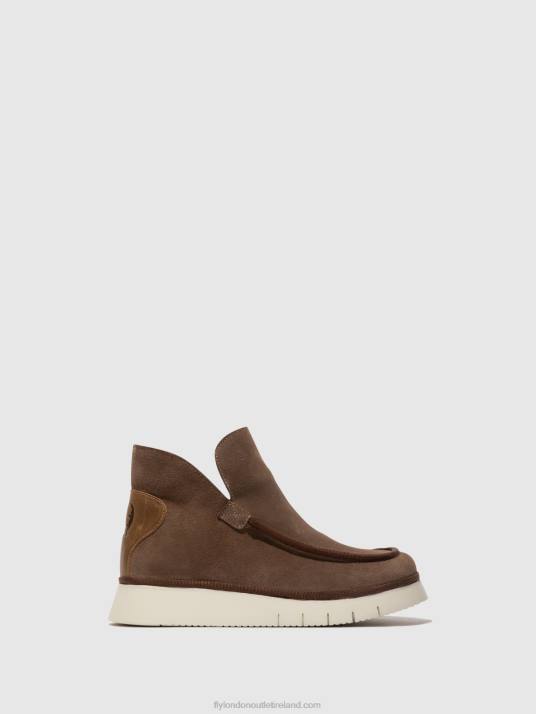 Round Toe Ankle Boots COZE348 Women V00W84 TAUPE/CAMEL Fly London