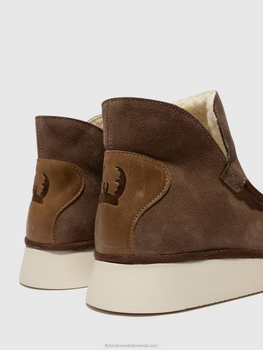 Round Toe Ankle Boots COZE348 Women V00W84 TAUPE/CAMEL Fly London
