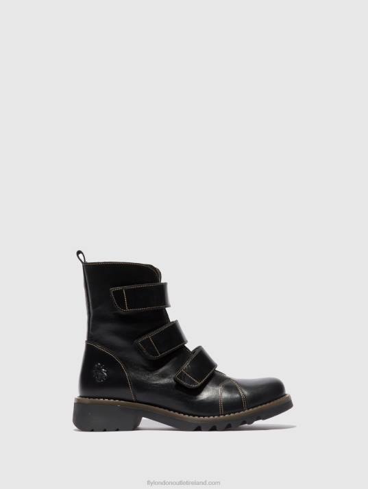 Velcro Ankle Boots RACH790 Women V00W190 RUG BLACK Fly London
