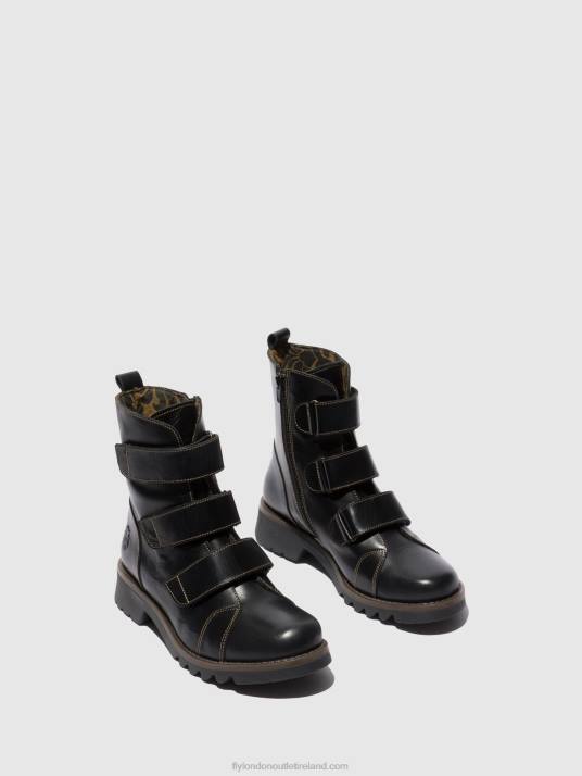Velcro Ankle Boots RACH790 Women V00W190 RUG BLACK Fly London