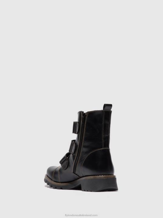 Velcro Ankle Boots RACH790 Women V00W190 RUG BLACK Fly London