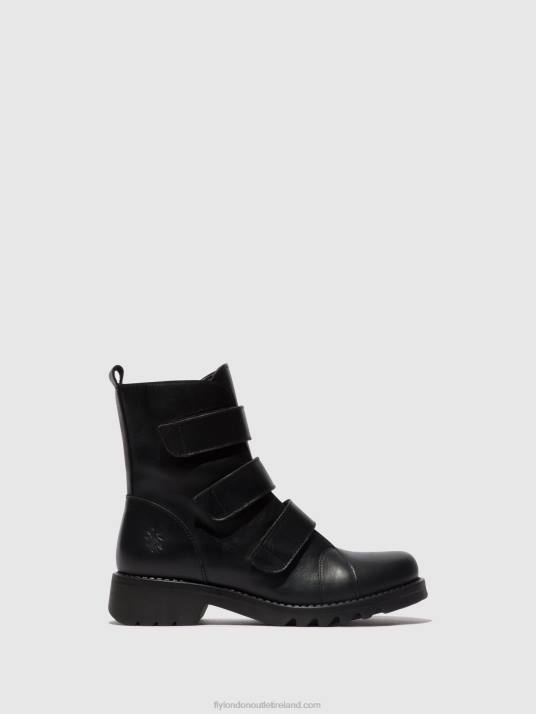 Velcro Ankle Boots RACH790 Women V00W19 BLACK (ALL BLACK) Fly London