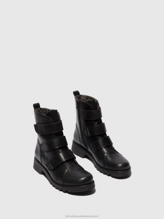 Velcro Ankle Boots RACH790 Women V00W19 BLACK (ALL BLACK) Fly London