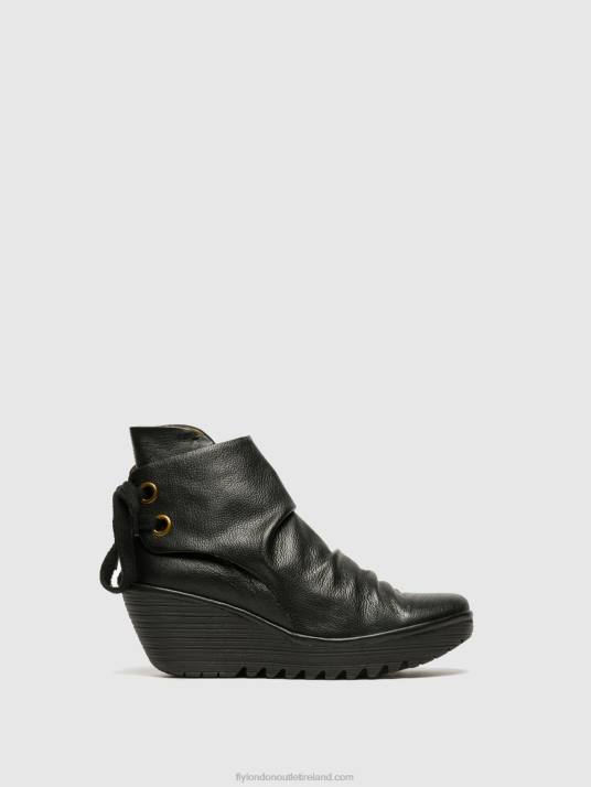 Wedge Ankle Boots Women V00W16 YAMA BLACK Fly London